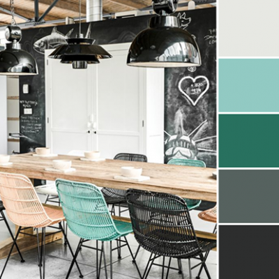 Color Love | Turquoise & Charcoal
